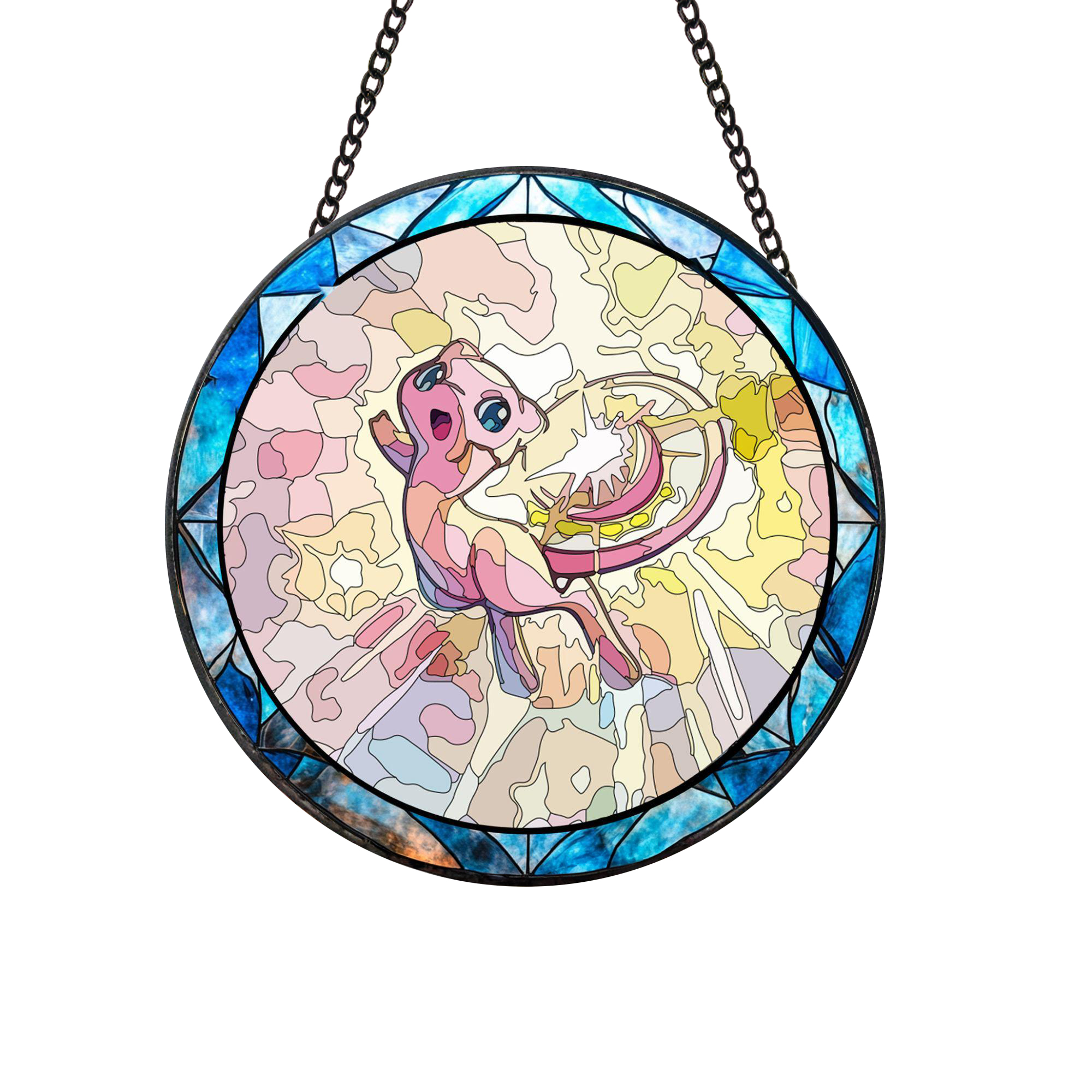 Pokemon Mew Fun Cartoonized Stained Glass Suncatcher Vers 4