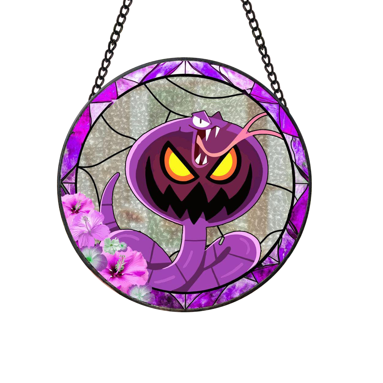Pokemon Arbok Fun Cartoonized Stained Glass Suncatcher