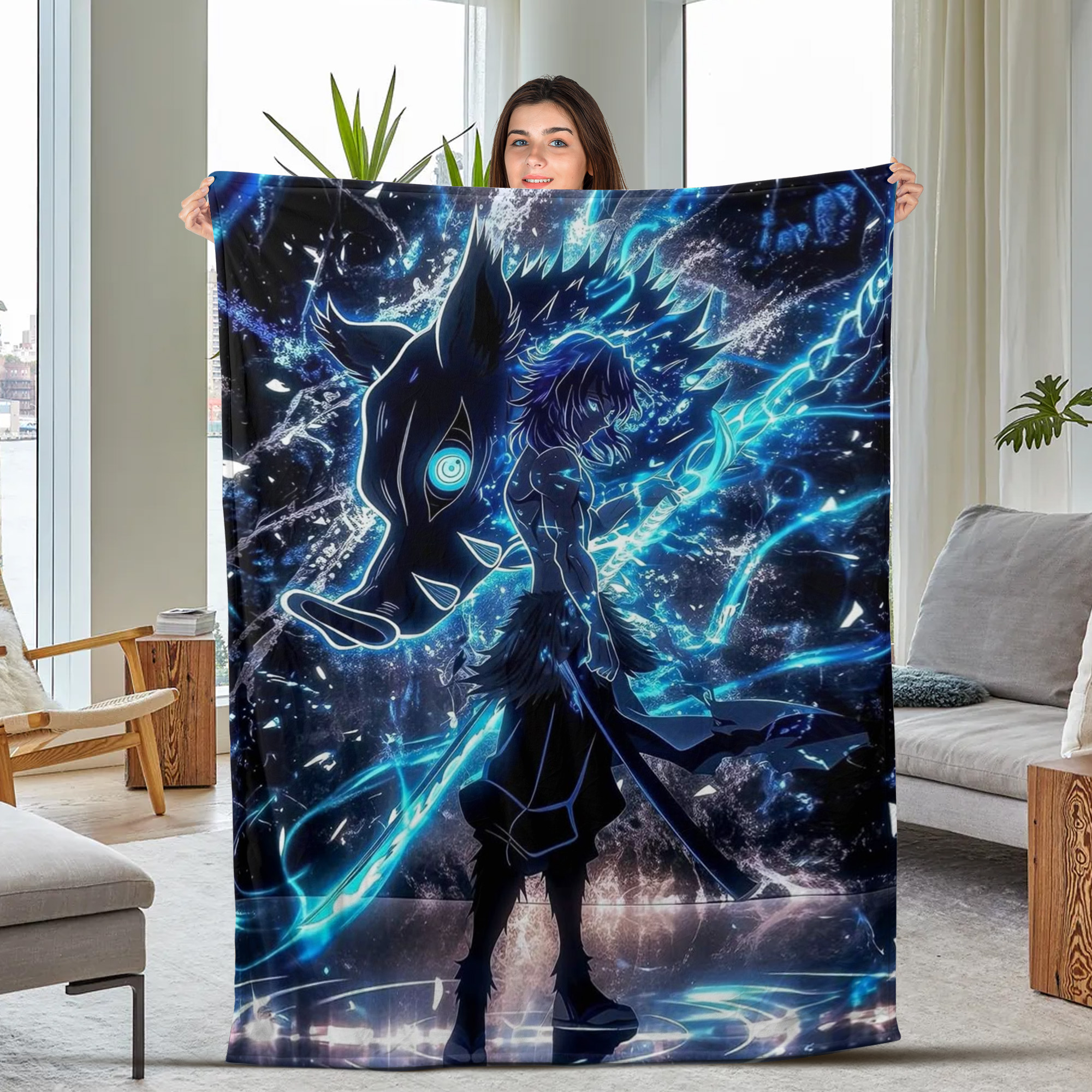 Demon SLayer Inosuke Beast Breathing Blanket