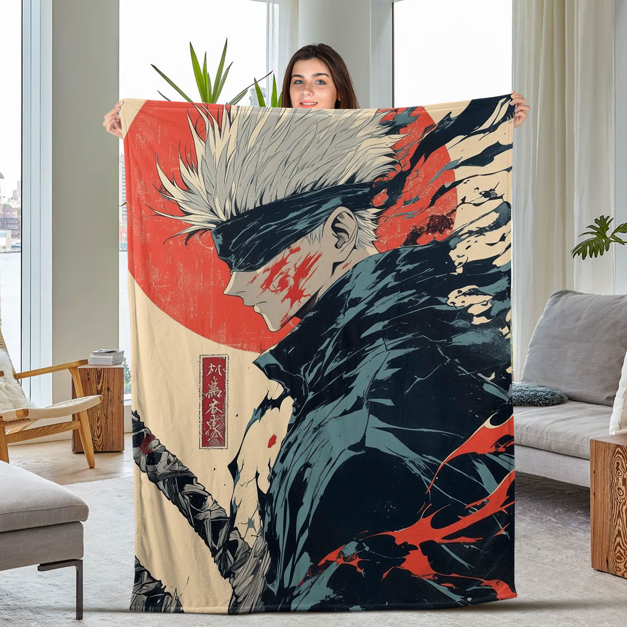 Jujutsu Kaisen Gojo Samurai Blanket