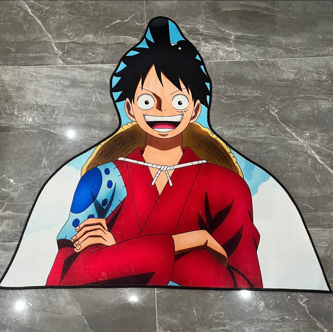 Luffy One Oiece Custom Shaped Rug
