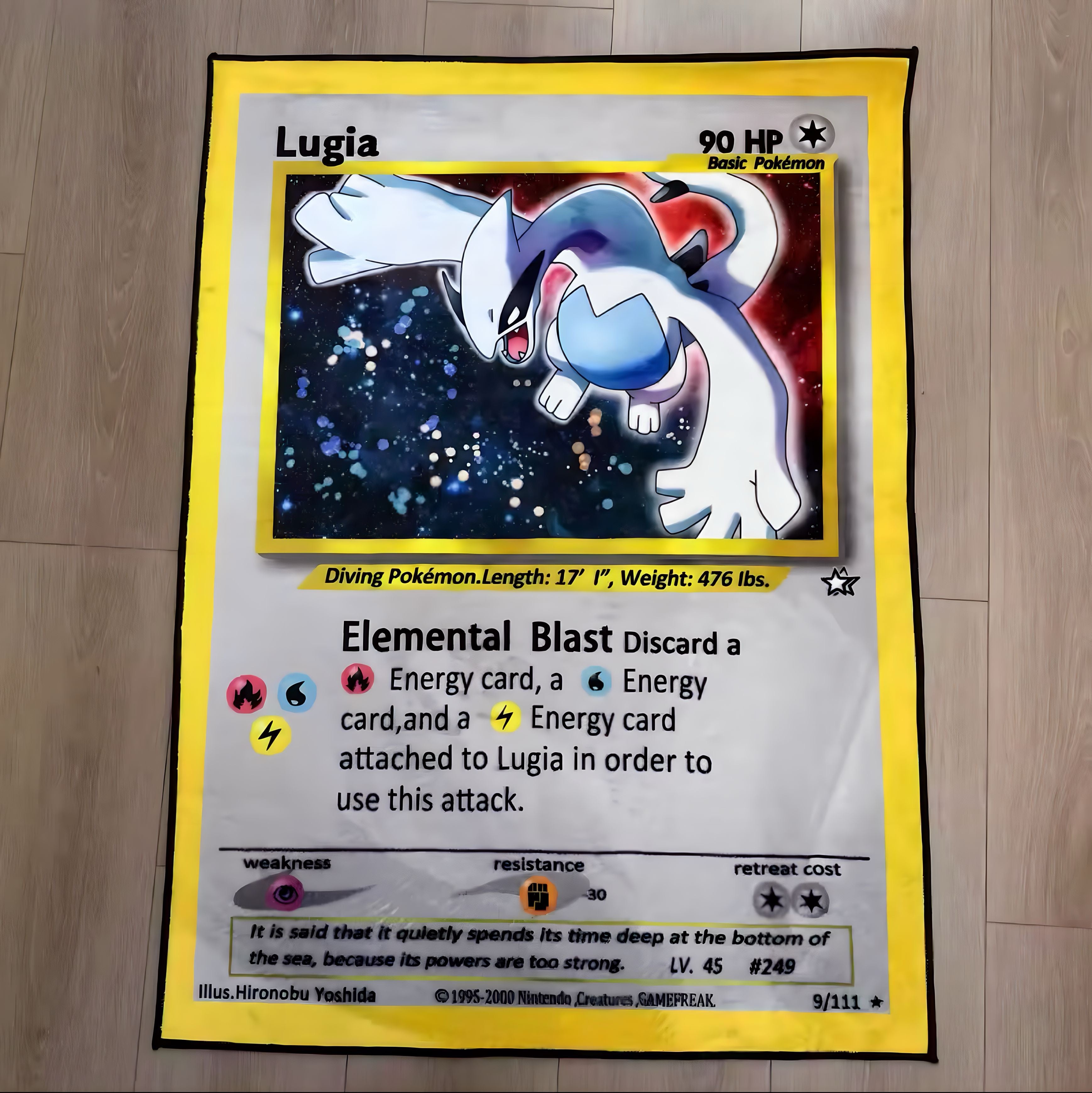 Lugia Karte Pokemon Rectangle Doormat