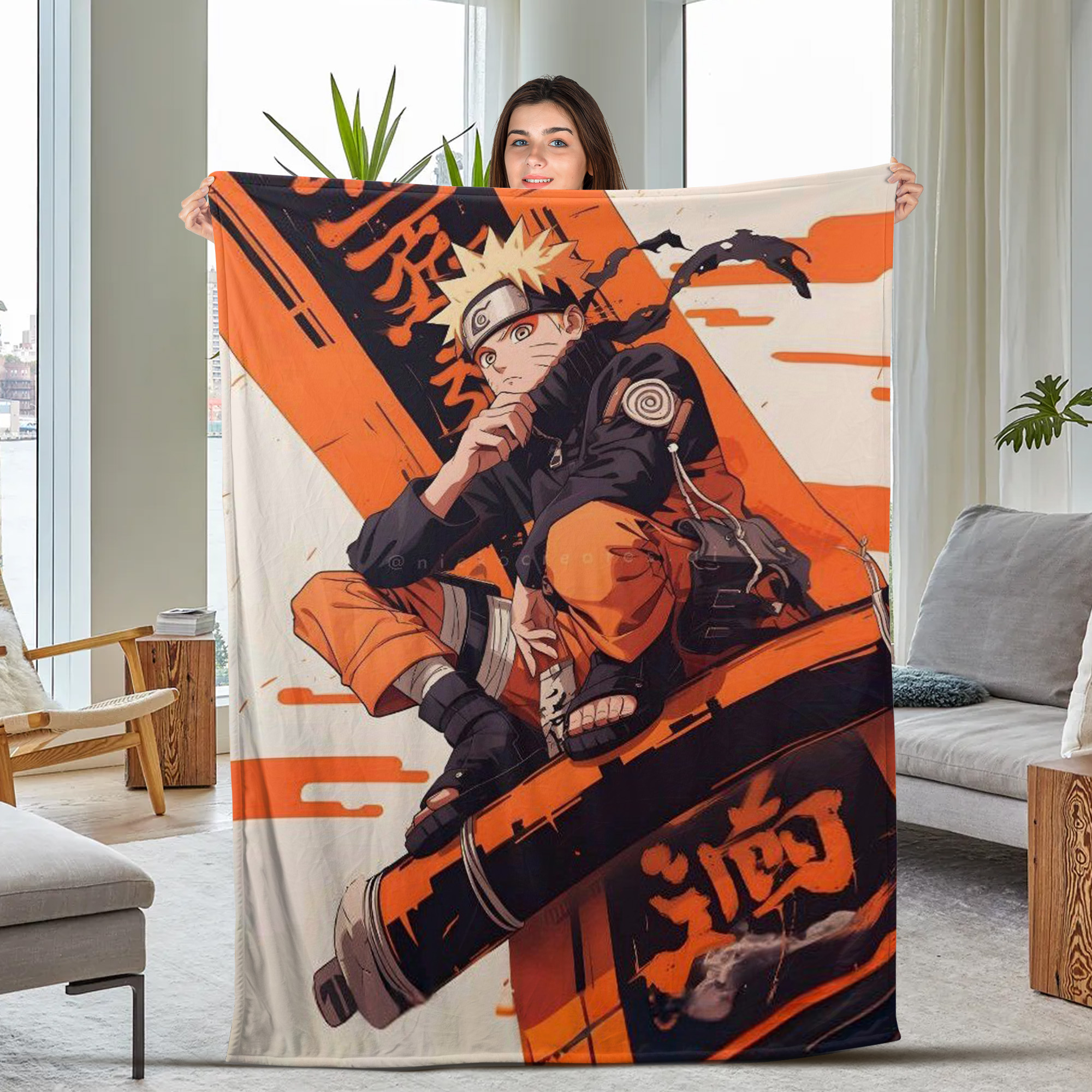 Naruto Sage Mode Shinobi Scroll Blanket