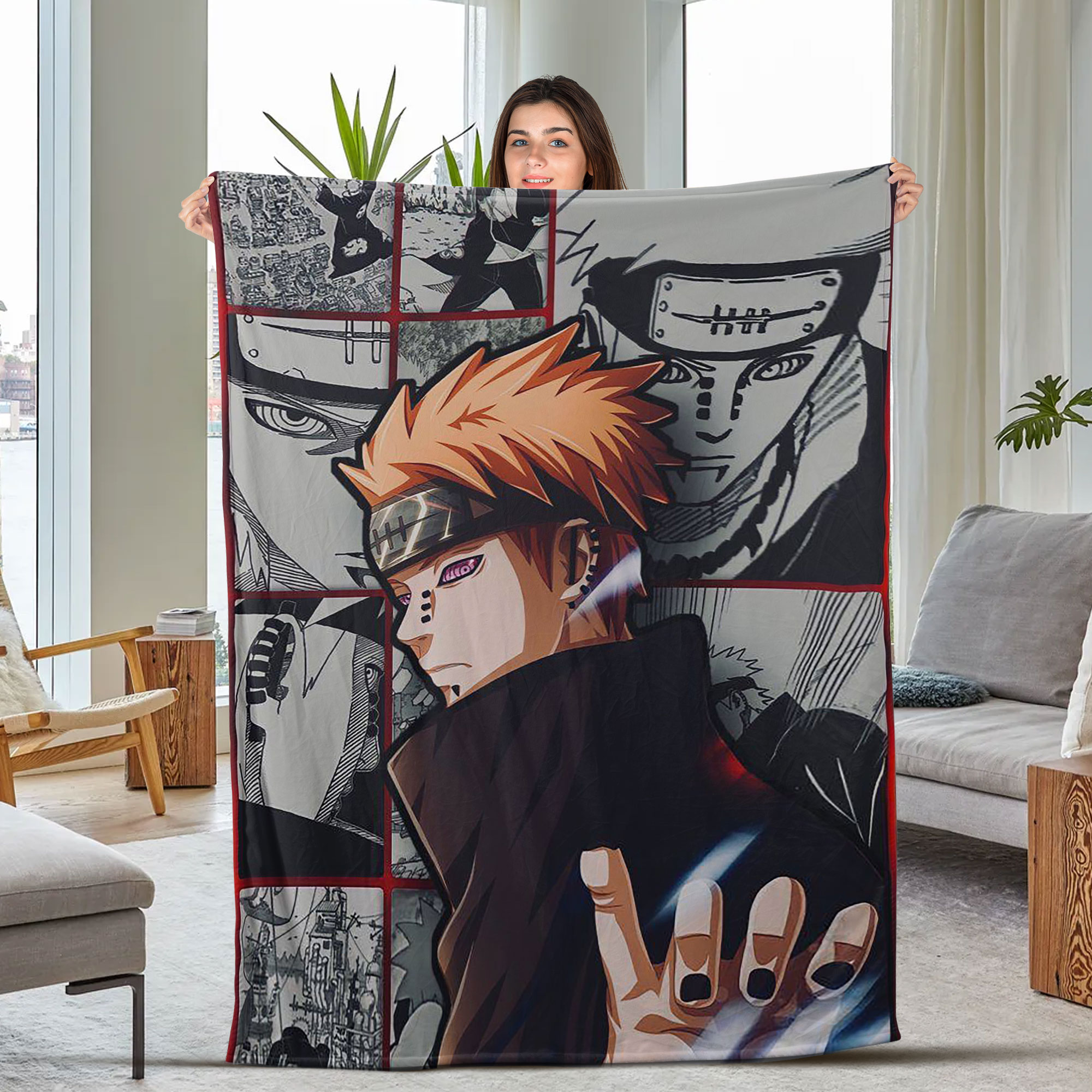 Naruto Pain Comic Panel Blanket