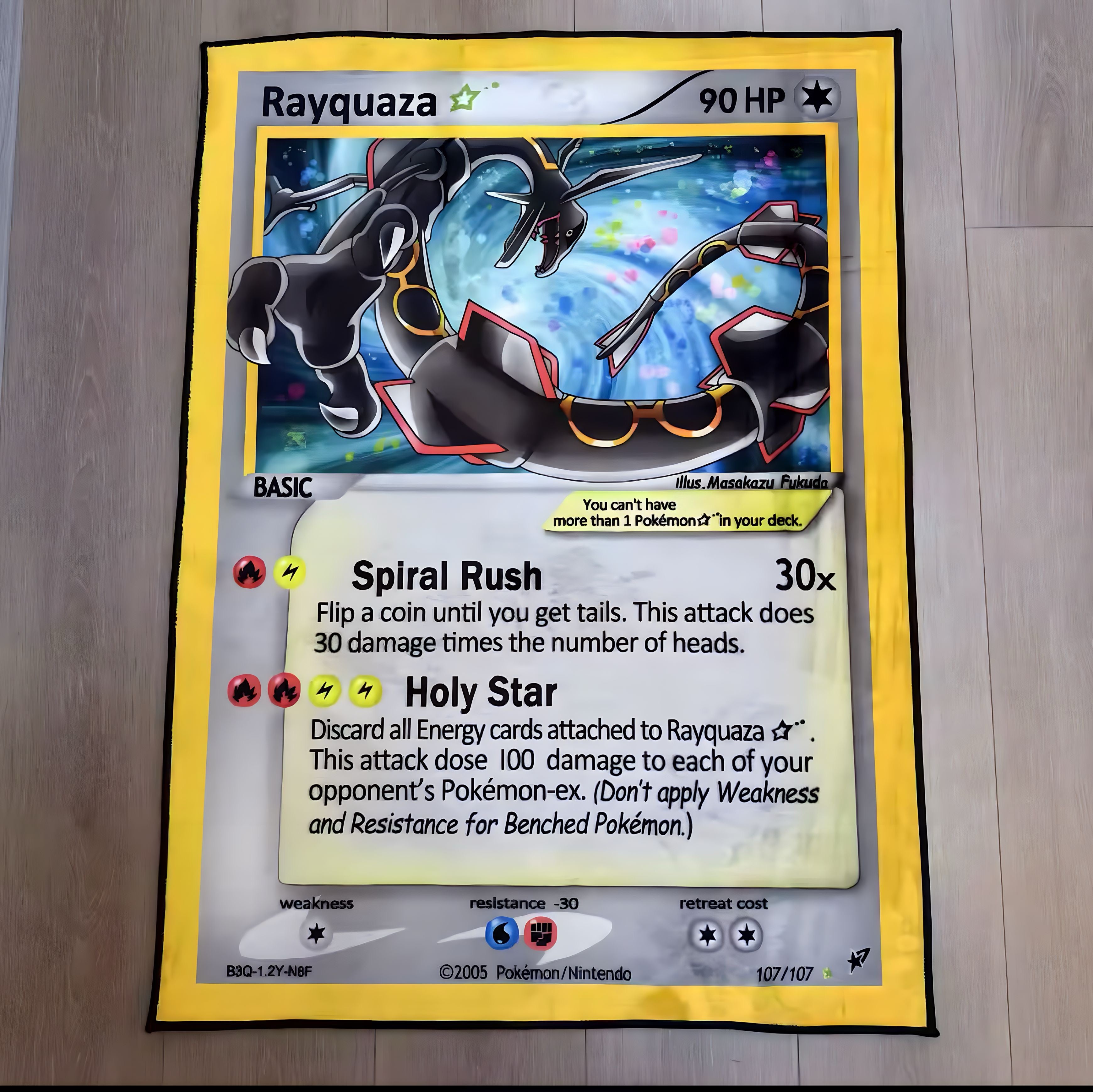 Rayquaza Karte Pokemon Rectangle Doormat