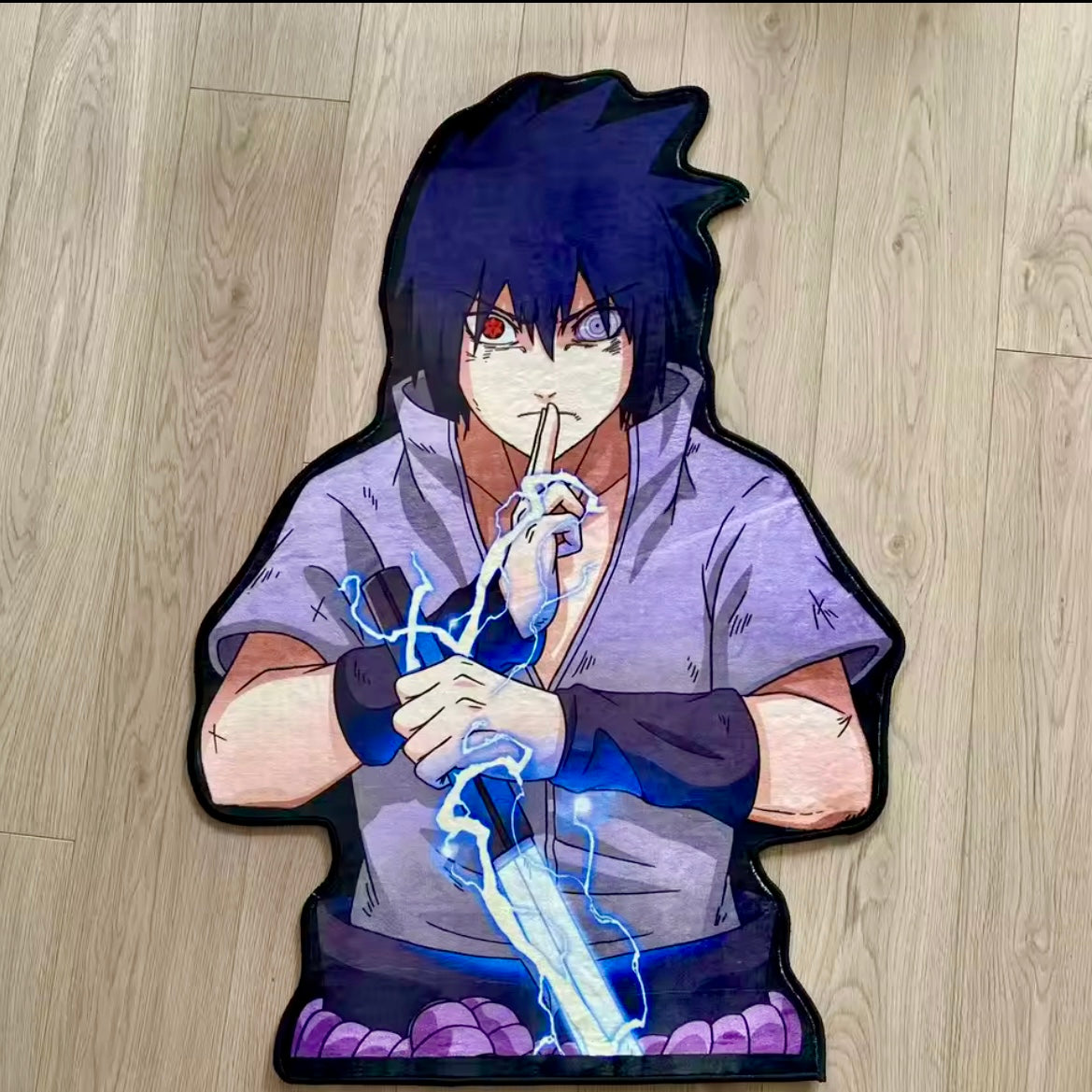 Sasuke Uchiha Naruto Custom Shaped Rug