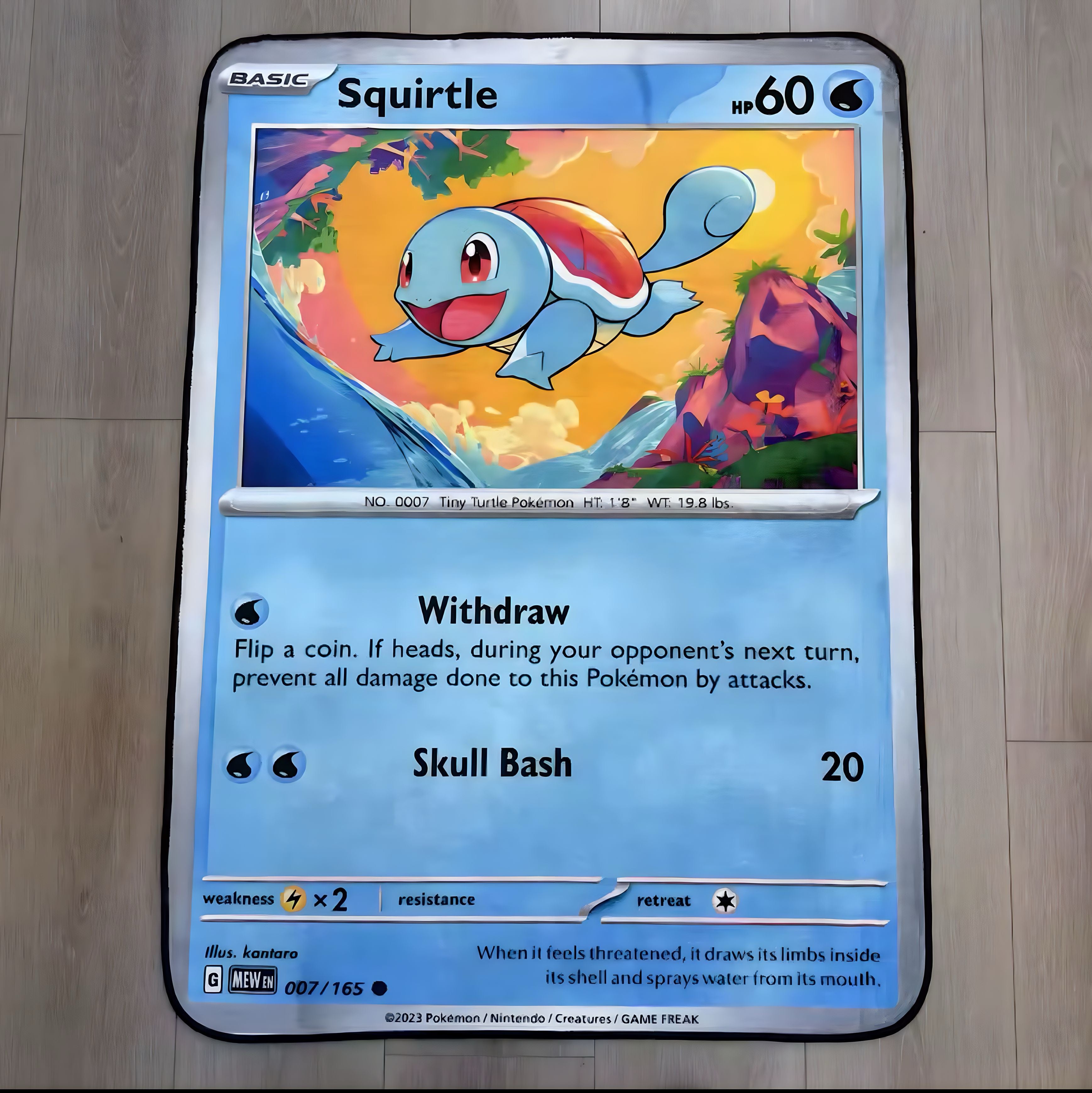 Schiggy Karte Pokemon Rectangle Doormat