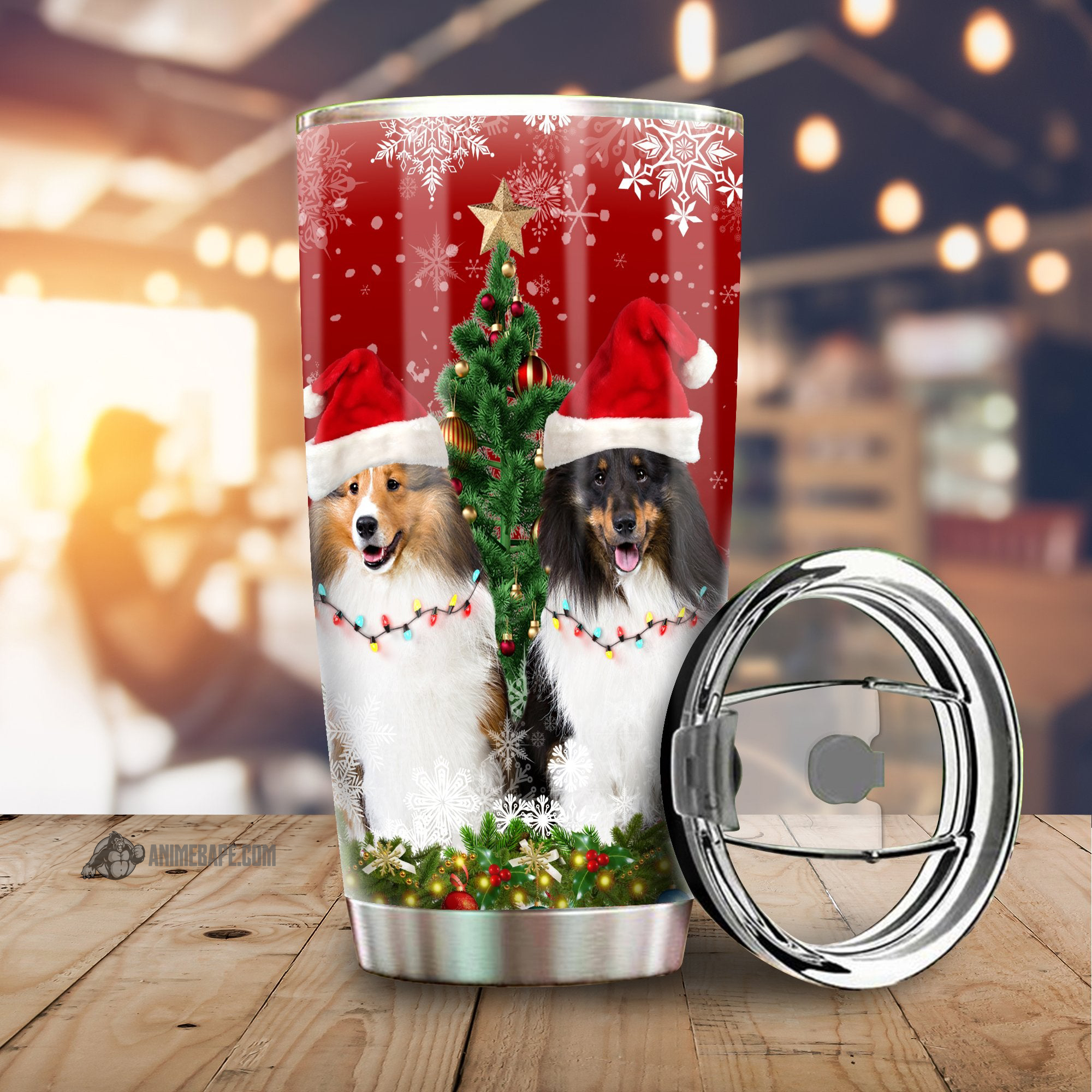 Shetland Sheepdogs Animal Christmas Decorations 20 oz Tumbler