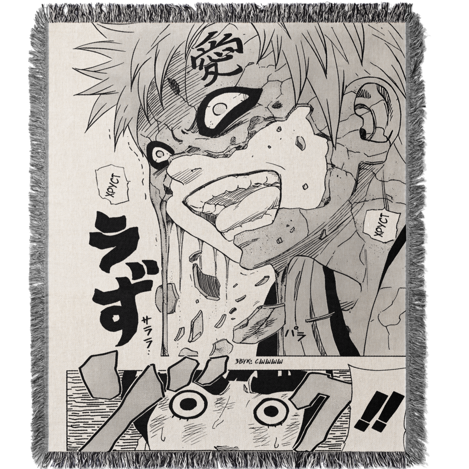 Naruto Gaara Manga Panel Tapestry Blanket Bedspread
