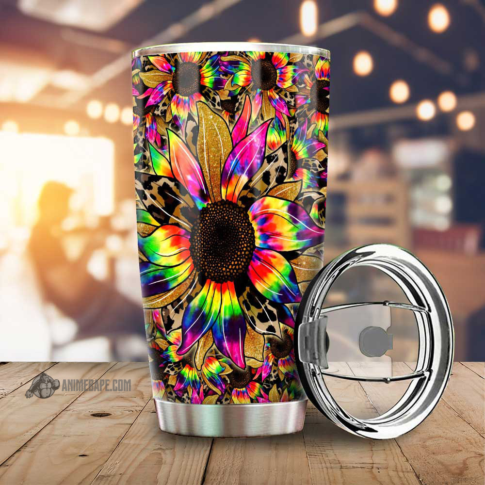 Tie Dye Sunflower 20 oz Tumbler