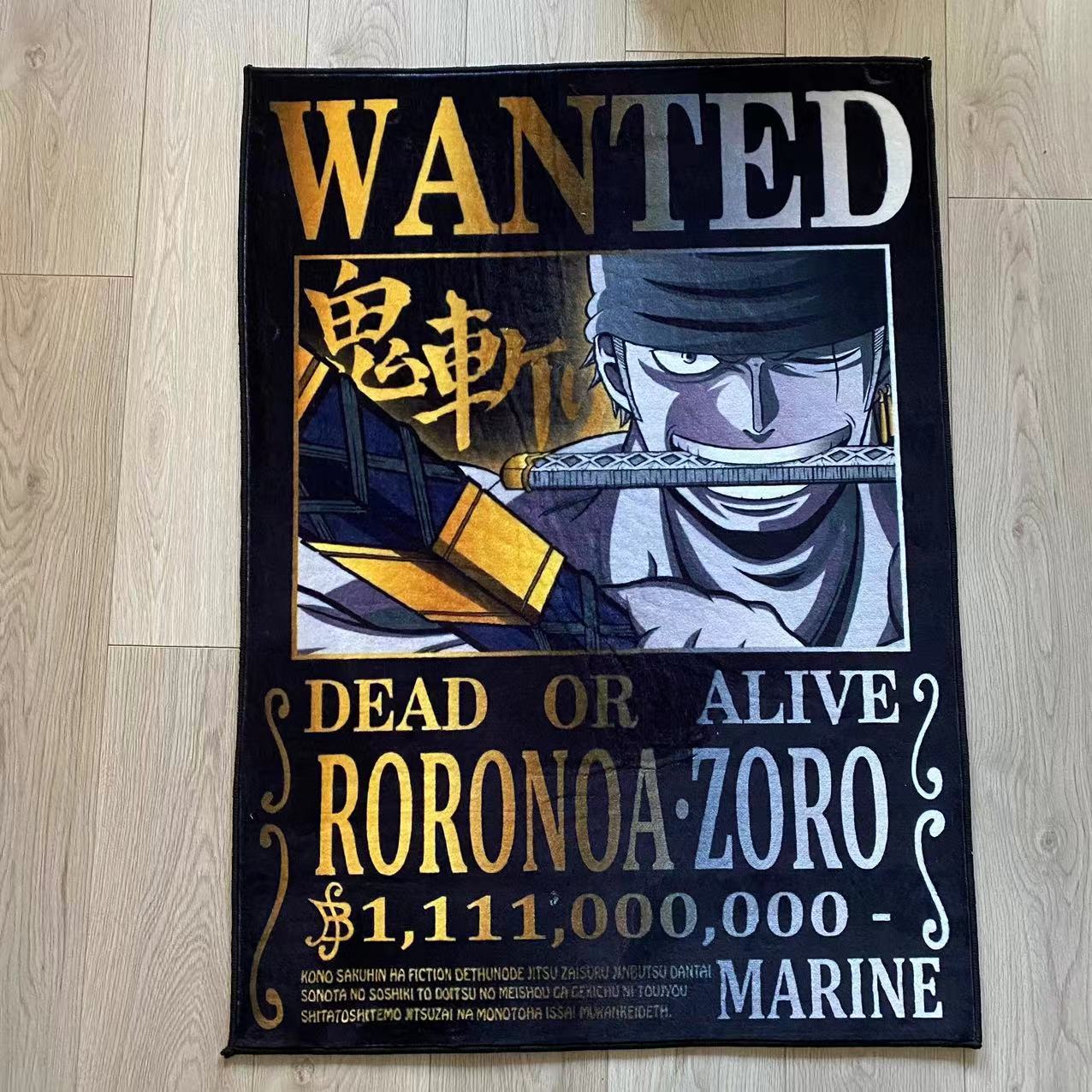 Wanted Zoro One Piece Rectangle Doormat