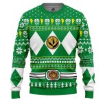Mighty Morphin Green Ranger Power Rangers v2 Ugly Christmas Sweater