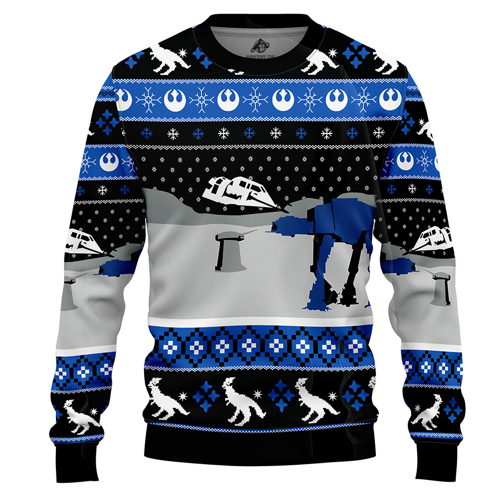 1 Star Wars Blue v2 Ugly Christmas Sweater Amazing Holiday Gift - Image 1
