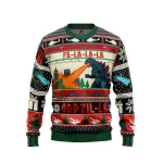FaLaLaLa Godzil-La Godzilla V2 Ugly Christmas Sweater
