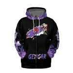 Pokemon Gengar Streetwear Zip Hoodie Jacket - Image 3