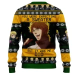 It Was Me Dio Jojo’s Bizarre Adventure V2 Ugly Christmas Sweater - Image 2