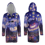 Pokemon Gengar Starry Night Inspired Hooded Cloak Coats