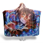 Demon Slayer Giyu Tomioka Hooded Blanket