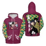 Demon Slayer Giyu Tomioka Zip Hoodie