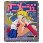 Sailor Moon Usagi Magazine Tapestry Blanket Bedspread