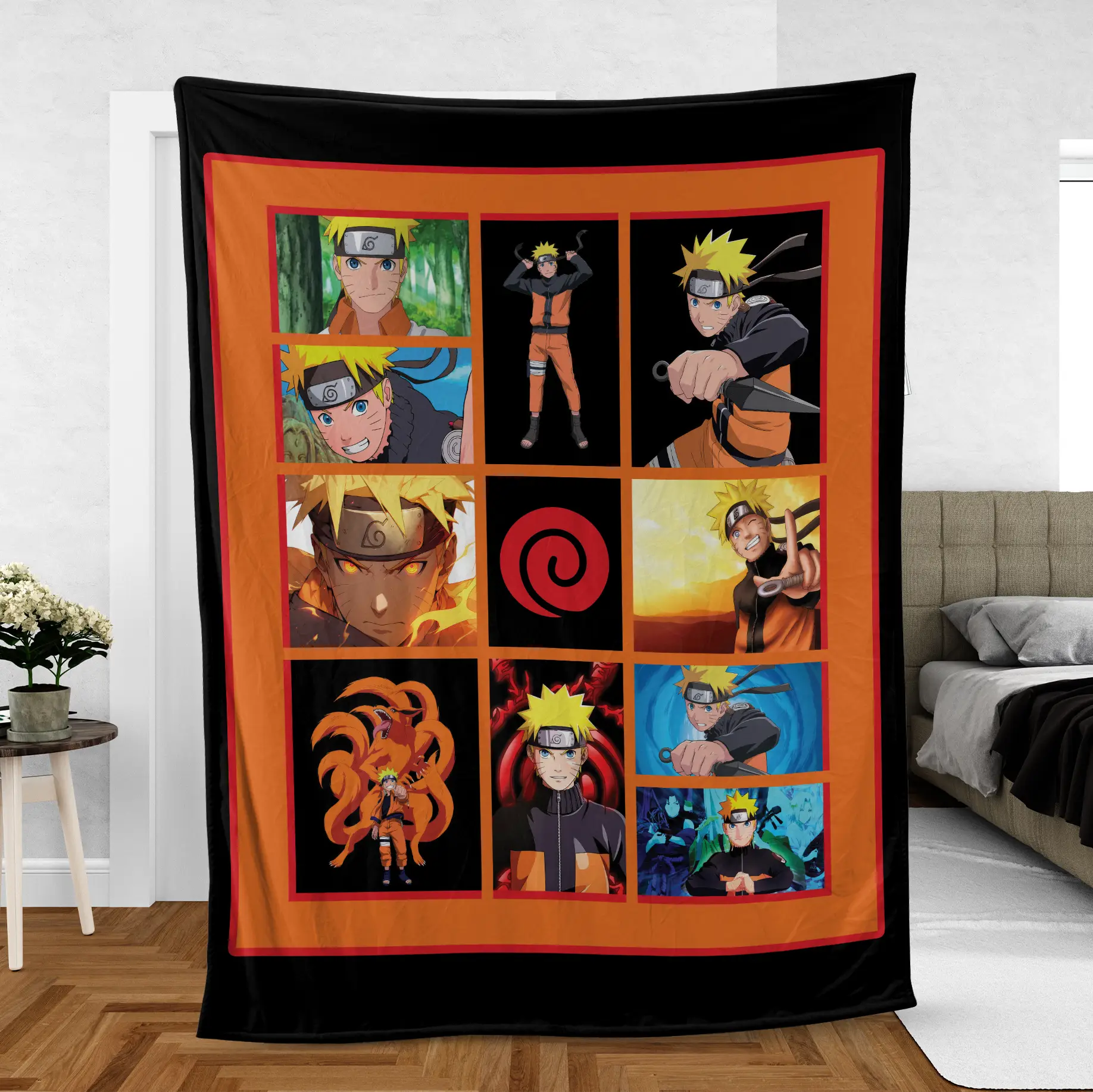 Naruto Shippuden Fleece Blanket mk Naruto Shippuden Fleece Blanket - Premium Soft Throw - Image 1