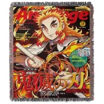 Demon Slayer Kyojuro Regoku Magazine Cover Tapestry Blanket Bedspread
