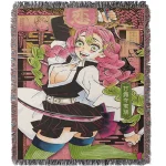 Demon Slayer Mitsuri Manga Panel Tapestry Blanket Bedspread