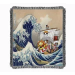 The Thousand Sunny One Piece Anime The Great Wave Art Tapestry Blanket Bedspread