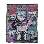 Jujutsu Kaisen Gojo Magazine Cover Tapestry Blanket Bedspread