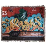 Marvel Comic Vintage Doom Graffiti Tapestry Blanket Bedspread