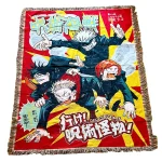 Jujutsu Kaisen Funny Main Characters Team Tapestry Blanket Bedspread