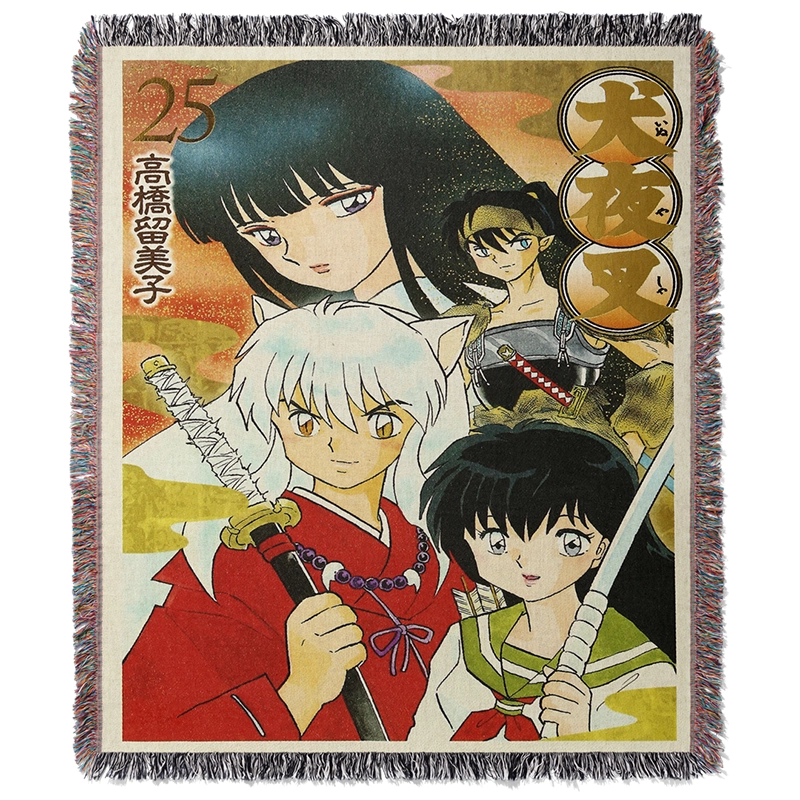 Yasha Woven Blanket Tapestry By Moekyo 1 Inuyasha Poster Film Tapestry Blanket Bedspread - Image 1