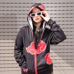 Akatsuki Naruto Style Full Face Zip Hoodie - Image 4