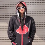 Akatsuki Naruto Style Full Face Zip Hoodie - Image 3