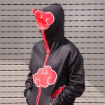 Akatsuki Naruto Style Full Face Zip Hoodie - Image 5