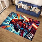 Darth Vader Area Rug, Star Wars Pop Carpet, Rectangle Rug