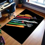 Studio Ghibli Rainbow Rug With Totoro, Kiki, Ponyo And More Rectangle Rug