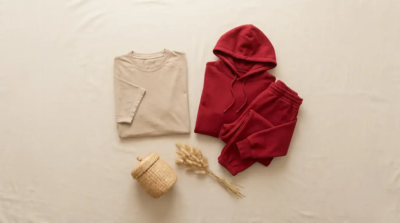 Gaara merch desert-toned Naruto apparel flat lay with vintage tee, hoodie and joggers
