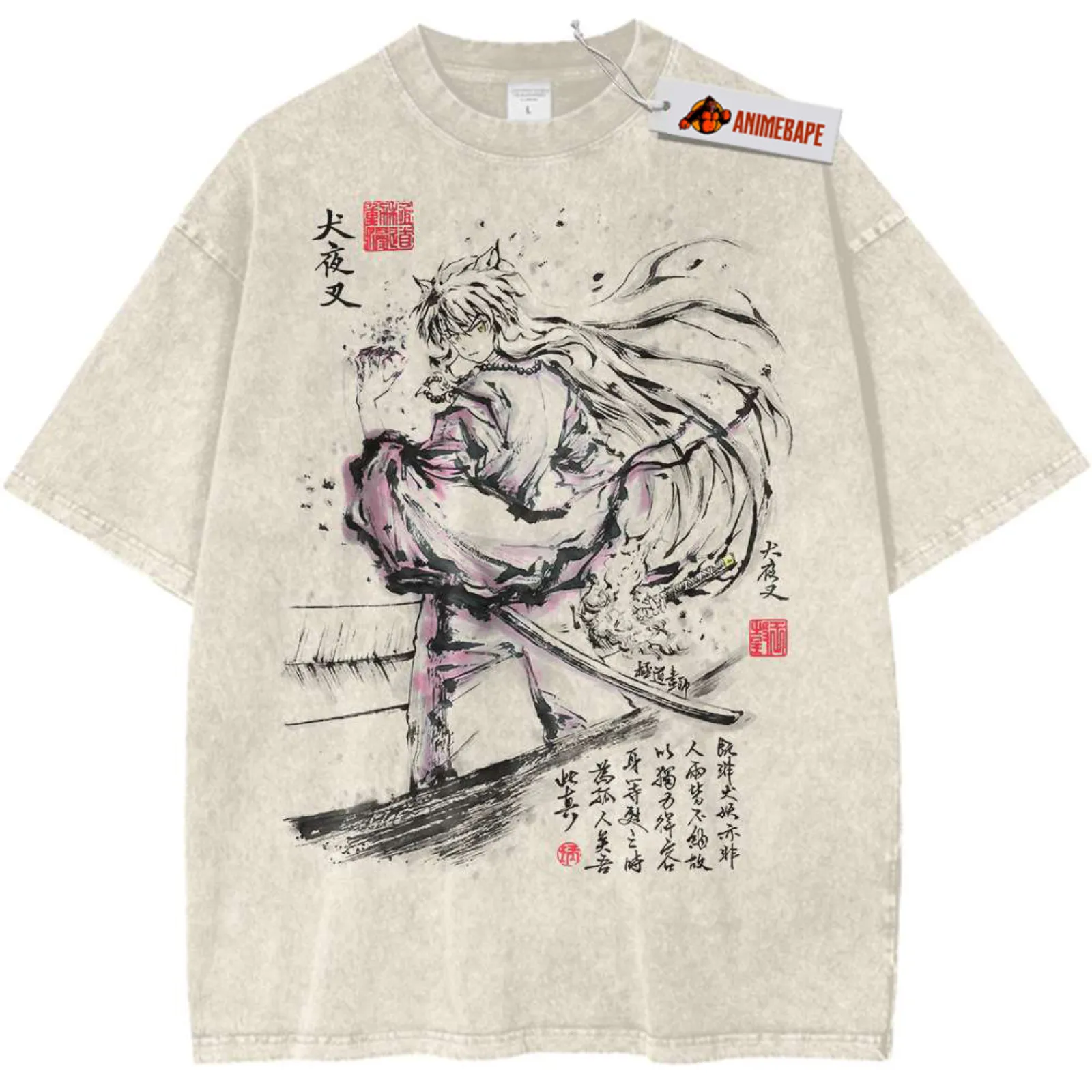 Inuyasha vintage anime graphic tee for fans