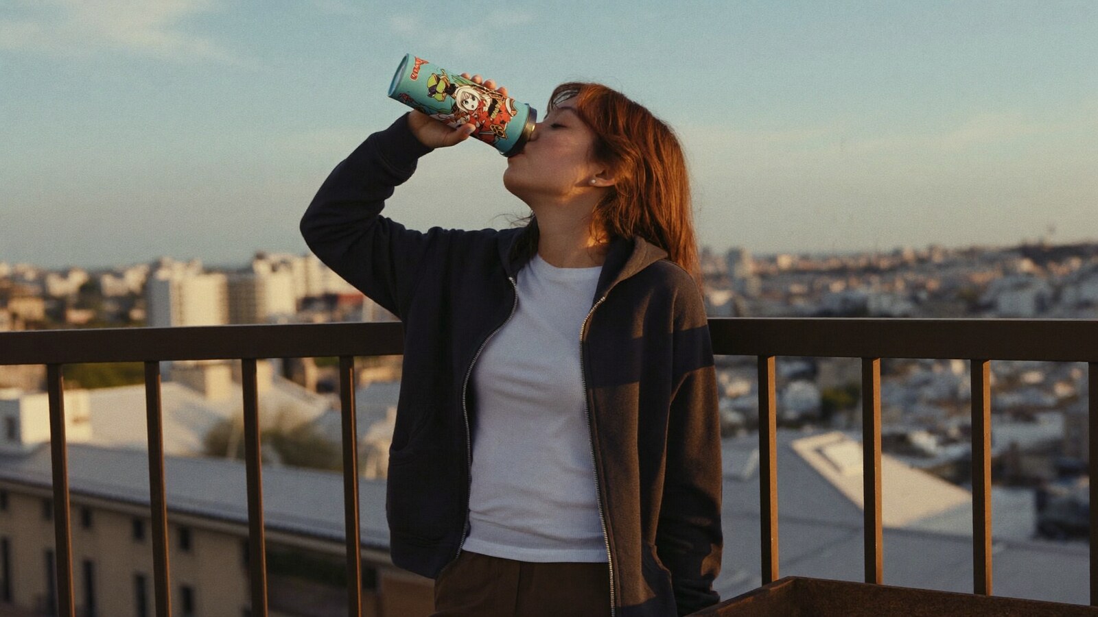 Anime-inspired anime tumbler styled in a natural daylight scene