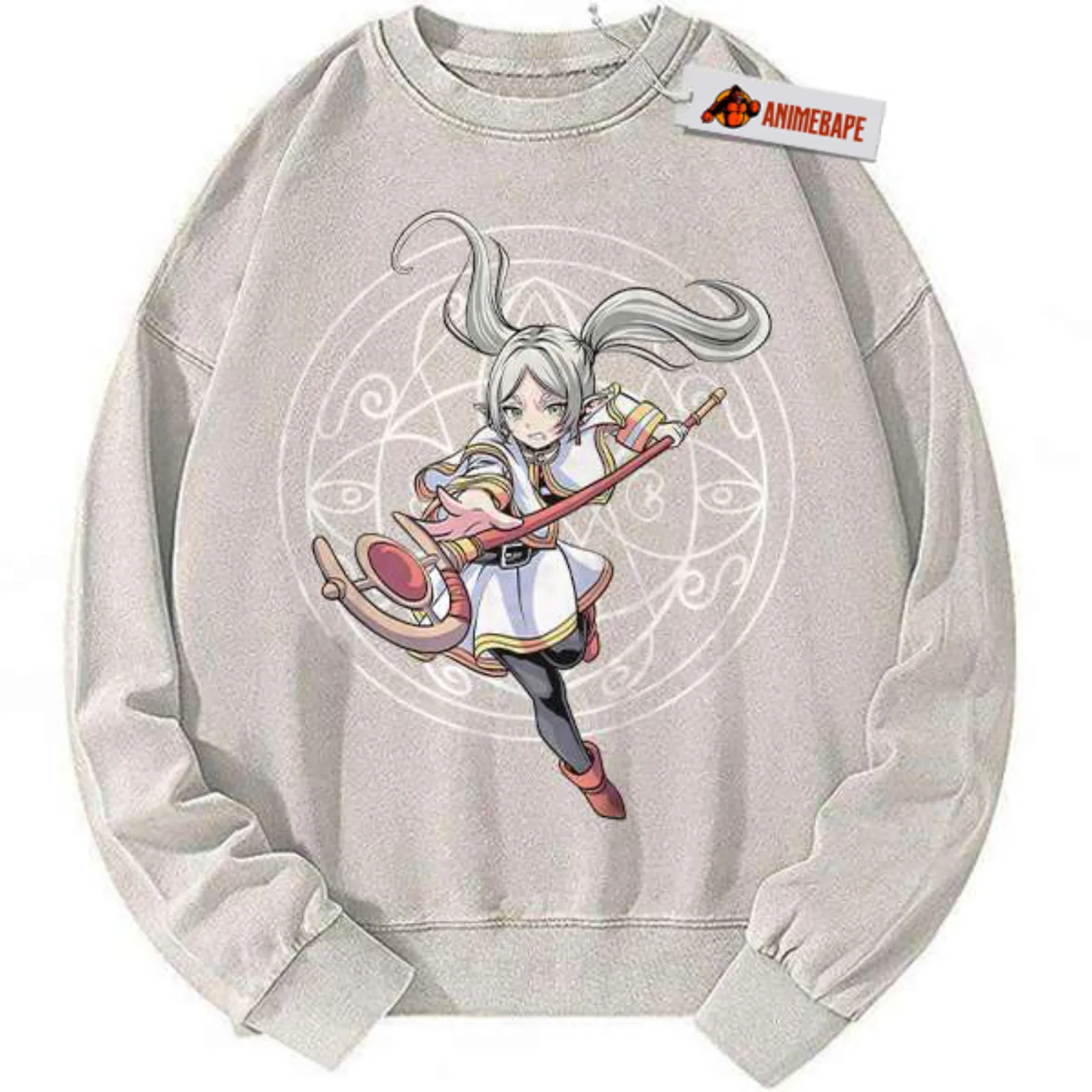 Frieren Beyond Journeys End vintage sweatshirt in muted tones