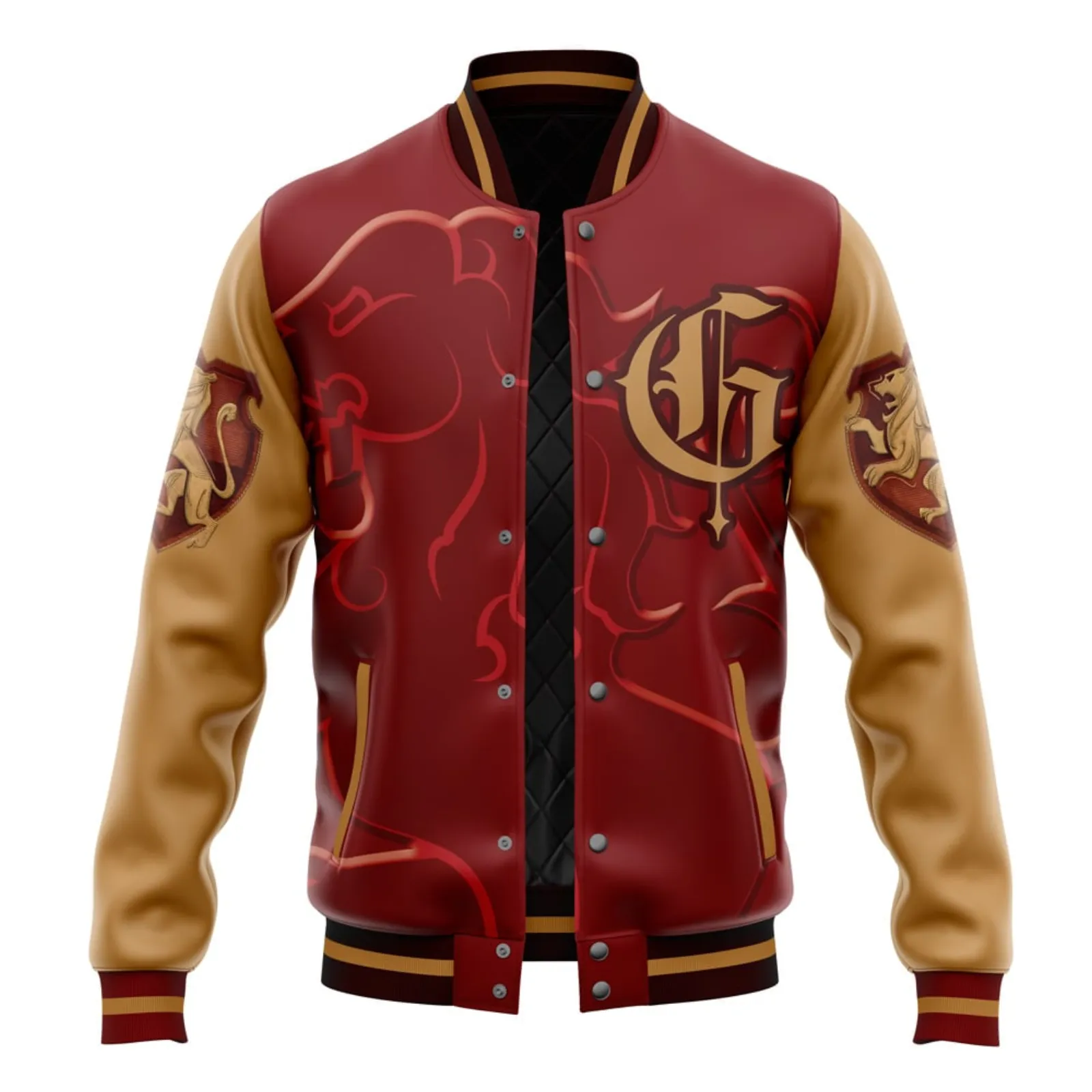 Hogwarts Legacy Gryffindor varsity jacket shown for the house-pride buying guide
