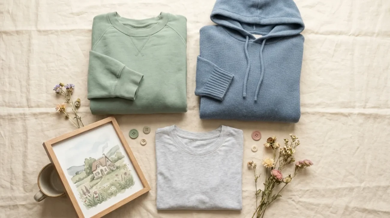 Howl's Moving Castle merch flat lay in soft Studio Ghibli pastels