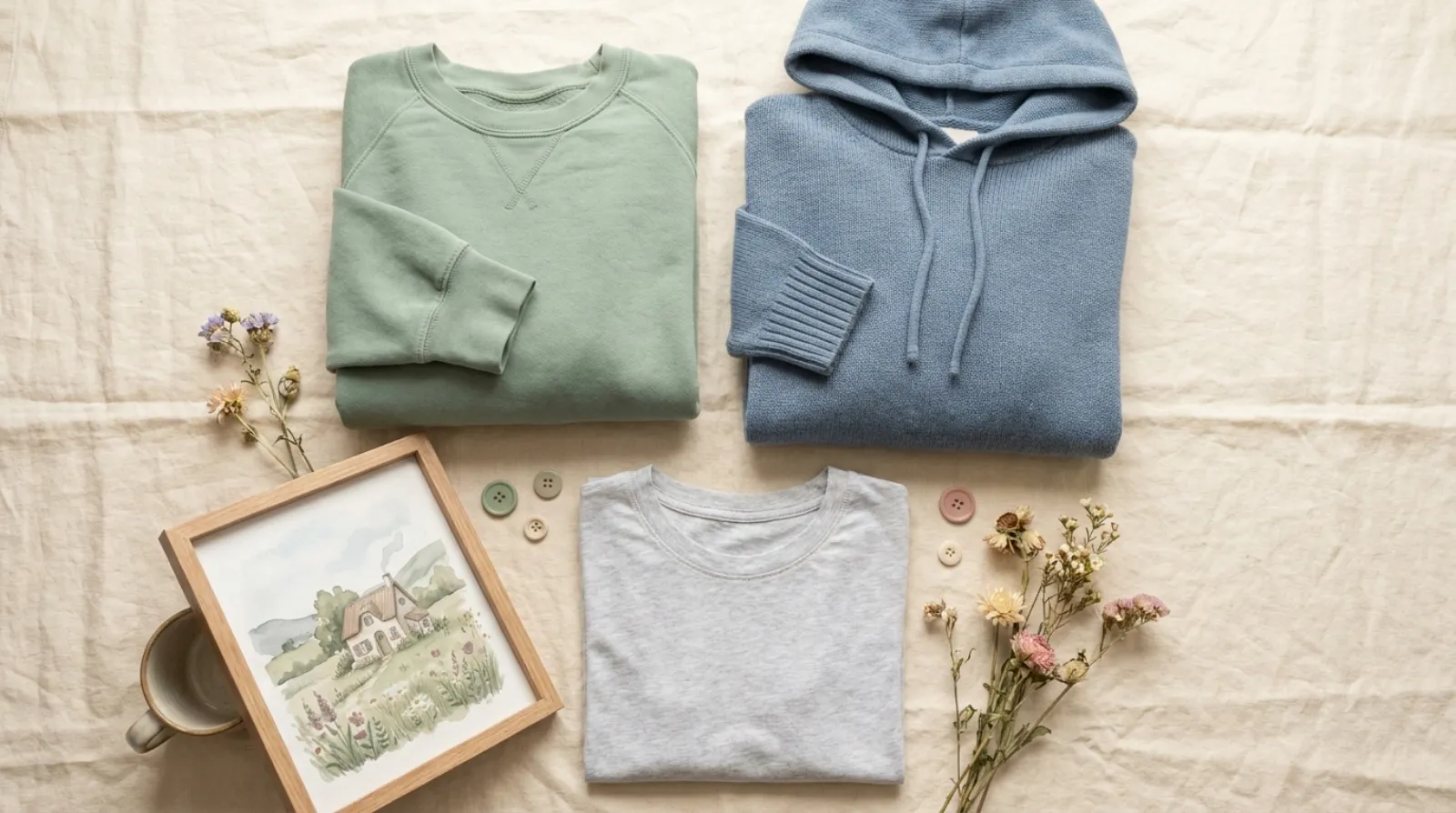 Howl's Moving Castle merch flat lay in soft Studio Ghibli pastels