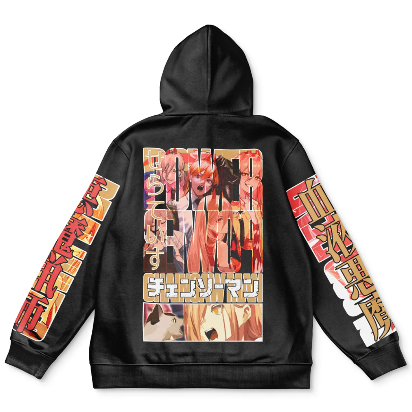 Power merch Chainsaw Man streetwear hoodie styled as a bold statement layer