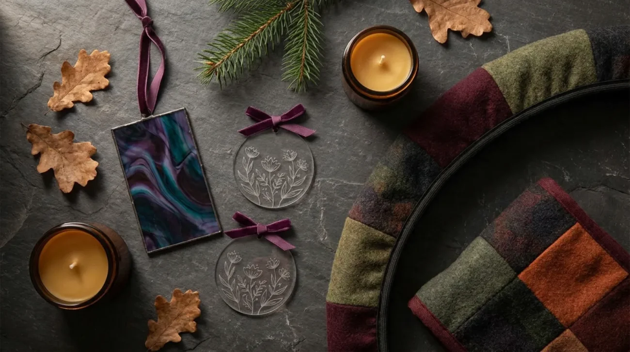 Flat-lay of Sally merch and Nightmare Before Christmas gift items