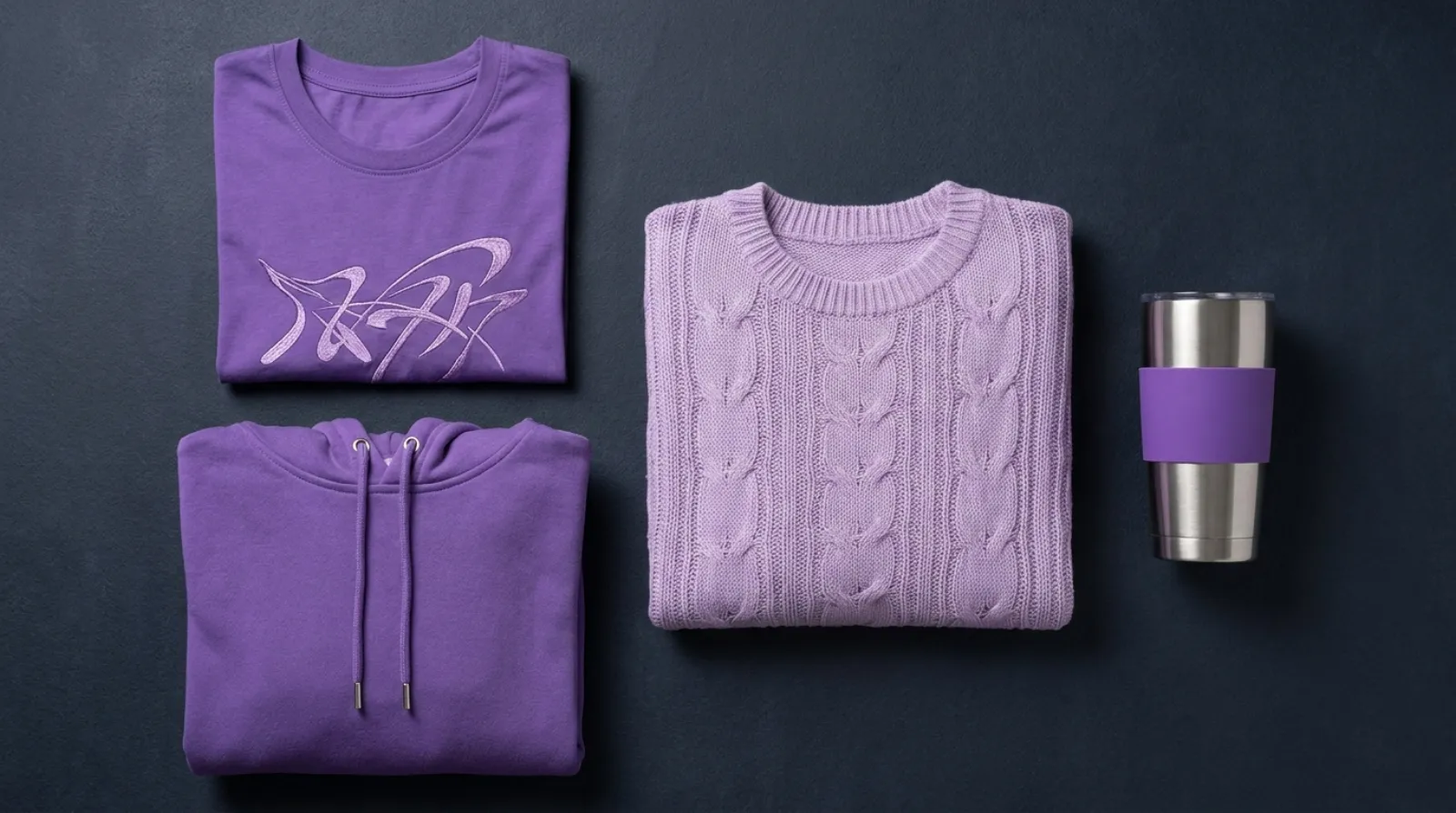Trunks shirt Dragon Ball Z apparel flat lay in lavender and silver