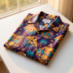 Macho Man Randy Savage Cream of the Crop premium Hawaiian shirt — front flat lay product view