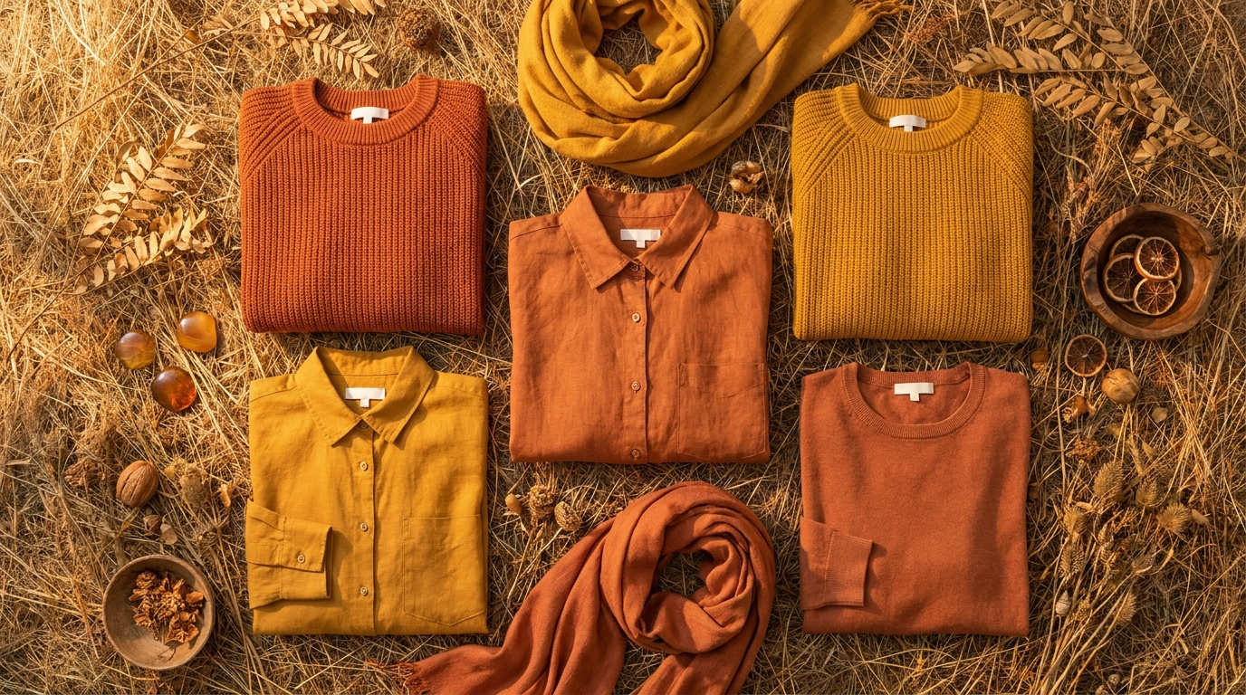 Lion King themed golden savanna sunset apparel flat lay