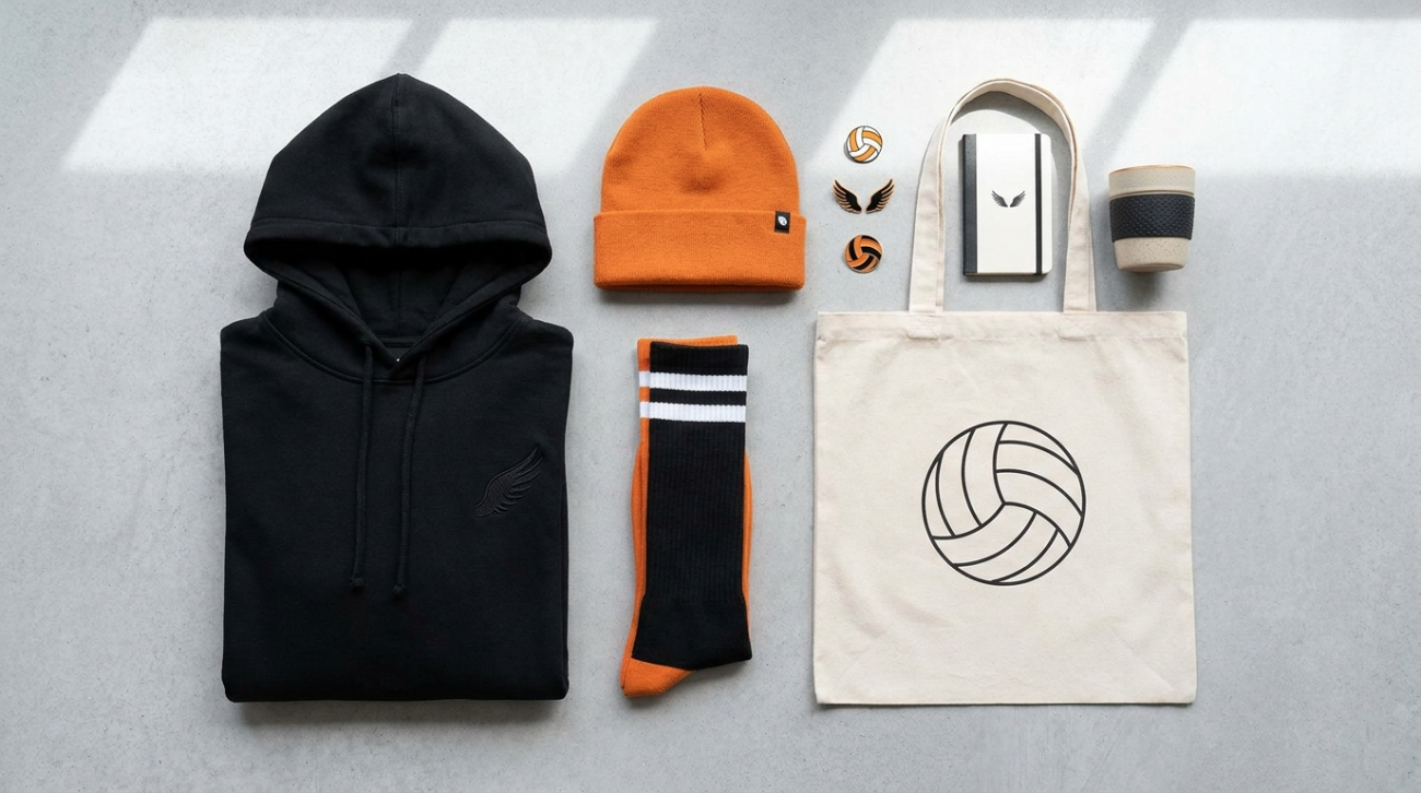 Ryunosuke Tanaka themed merchandise flat lay